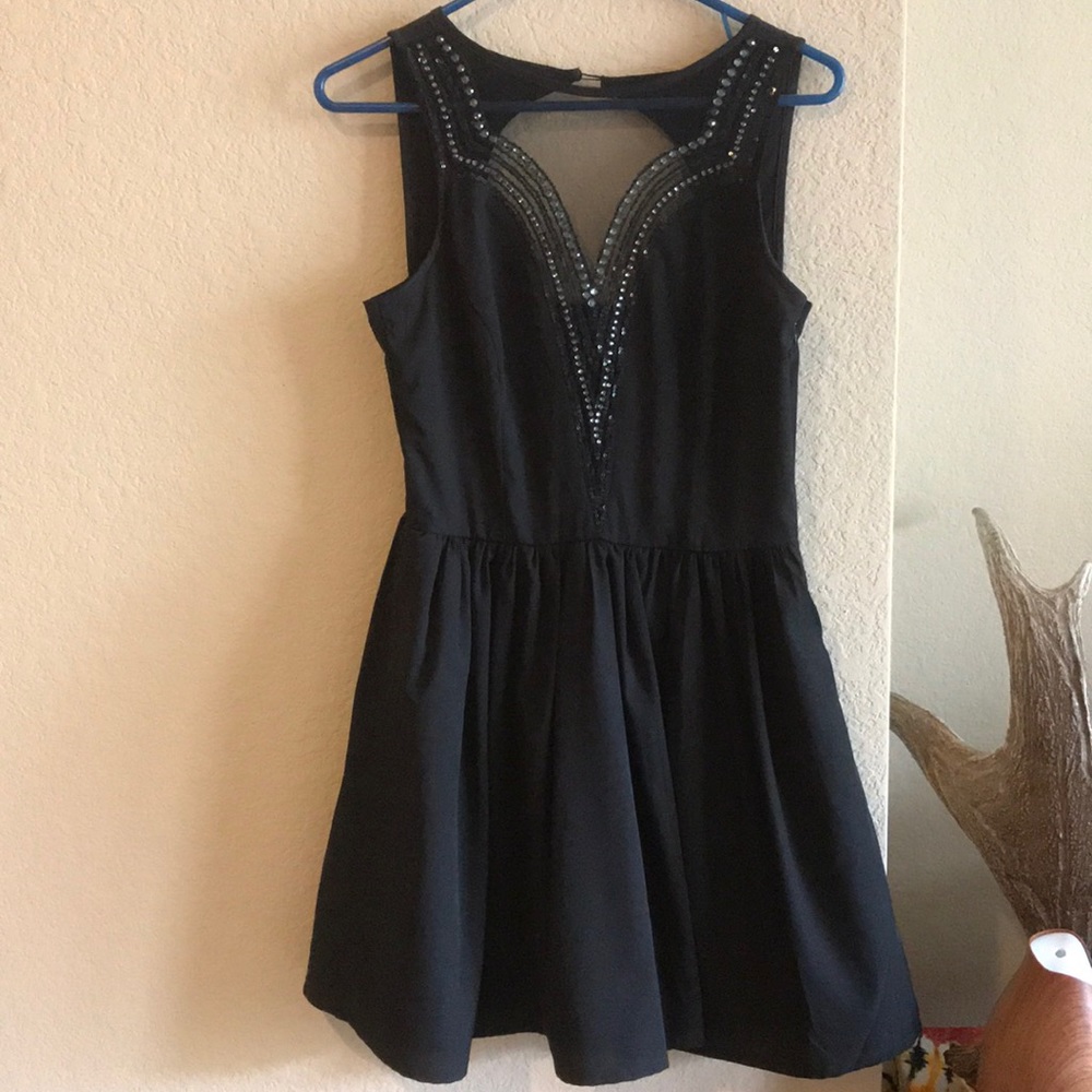 Super cute black skater dress